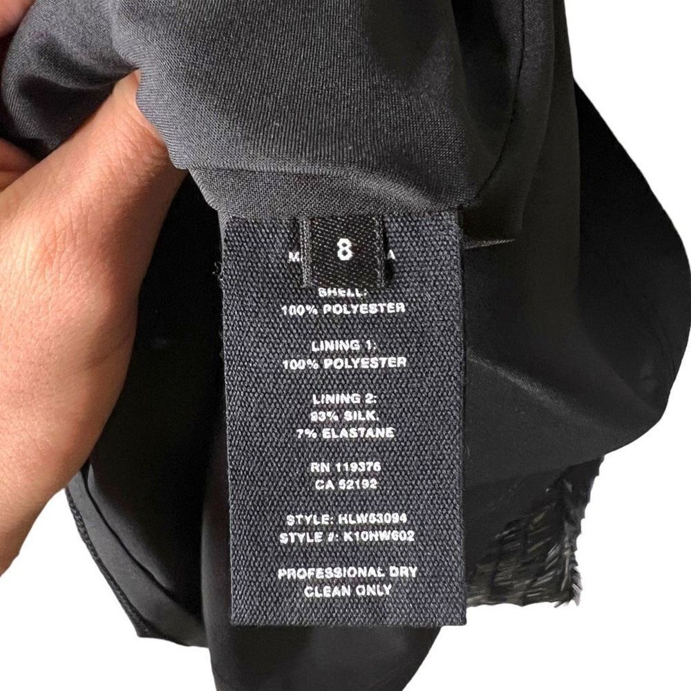 HELMUT LANG Open-back Sequined Tulle Mini Dress Cocktail Long Sleeve Size 8 - Picture 7 of 8